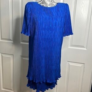 Patra Bright Blue 80's Vintage Dress